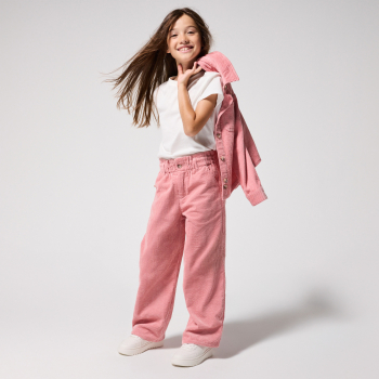 تيشيرت أساسي أبيض سادة للفتيات